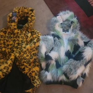 Spirithoods Emerald Hummingbird Zip Up & Cheetah Button Up Coat